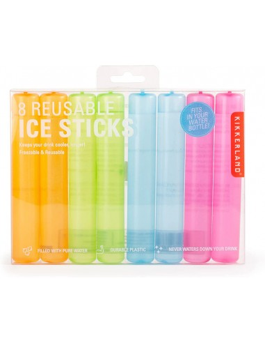 Set 8 bastoncini stick raffrescatori ghiaccio riutilizzabili Kikkerland