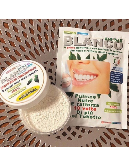 Dentifricio in polvere naturale con vasetto Blancodent Dentifricio in polvere naturale con vasetto Blancodent