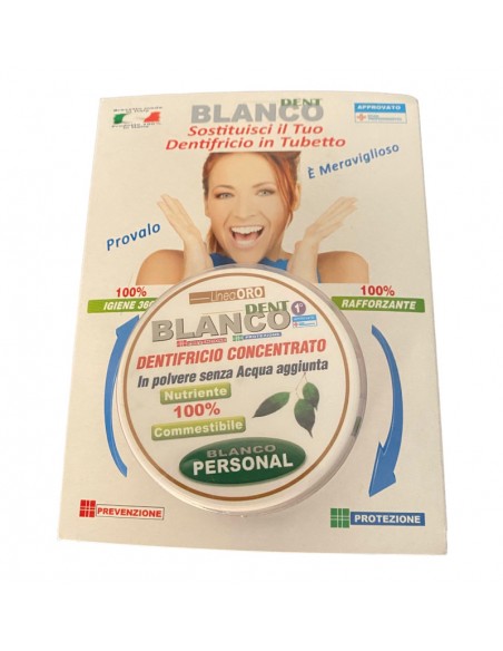 Dentifricio in polvere naturale con vasetto Blancodent Dentifricio in polvere naturale con vasetto Blancodent