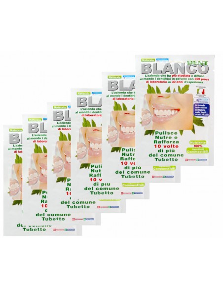 Dentifricio in polvere naturale 6 buste Blancodent Dentifricio in polvere naturale 6 buste Blancodent