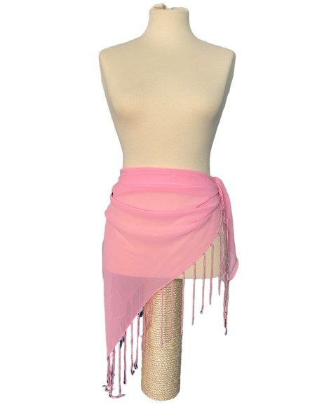 Pareo copricostume a triangolo corto rosa Pareo copricostume a triangolo corto rosa