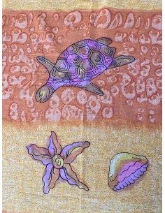Pareo in cotone con stampa tartarughe e conchiglie Sun 'n' Sand 2