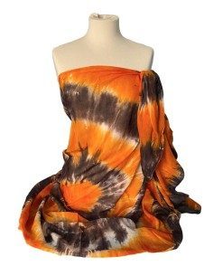 Pareo copricostume in cotone tintura tie-dye