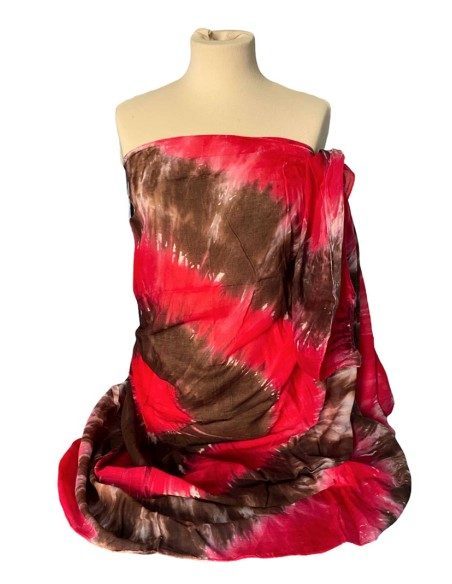 Pareo copricostume in cotone tintura tie-dye