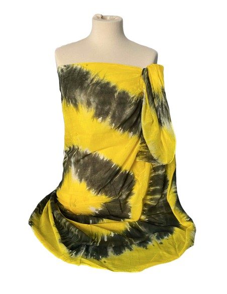 Pareo copricostume in cotone tintura tie-dye