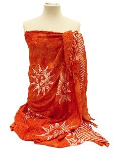 Pareo copricostume in viscosa con stampa soli 2