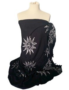 Pareo copricostume in viscosa con stampa soli