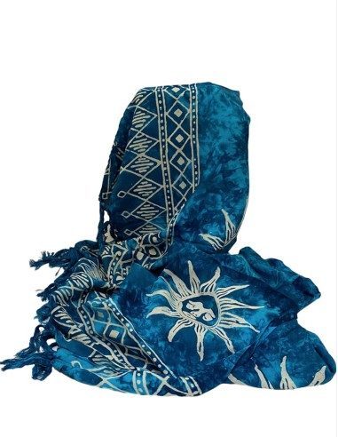 Pareo copricostume in viscosa con stampa soli