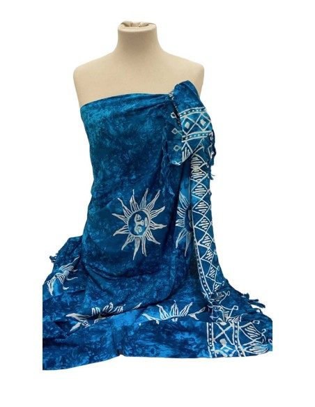 Pareo copricostume in viscosa con stampa soli Pareo copricostume in viscosa con stampa soli