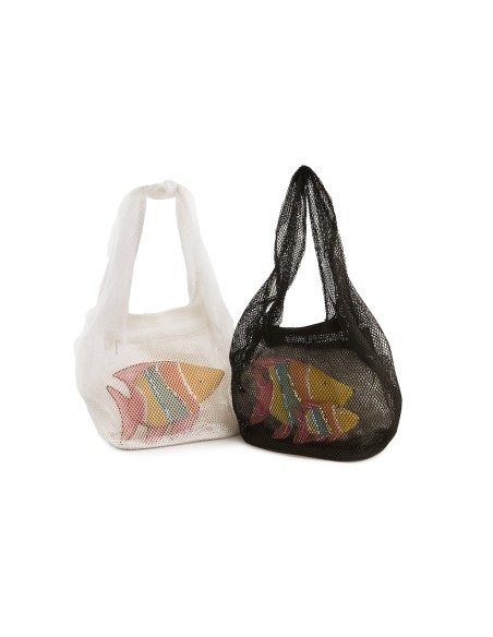 Borsa media a rete con pesci Kontessa Borsa media a rete con pesci Kontessa