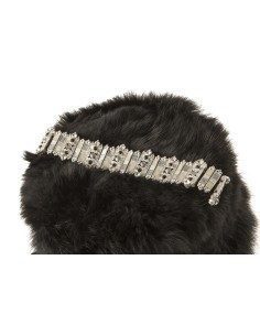 Borsetta in pelliccia di lapin nera Kontessa 2