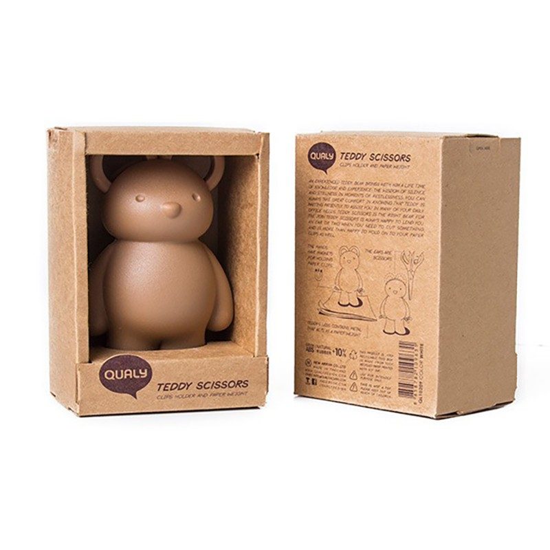 Porta forbici e graffette Qualy Teddy Bear Scissor