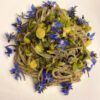 Tagliolini di borragine con porri e fiori di borragine