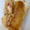 Involtini di pasta fillo con paté di olive e pomodori