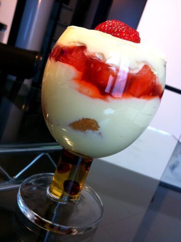Tiramisù alle fragole e limoncello